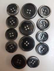 Hornknöpfe 11er Set