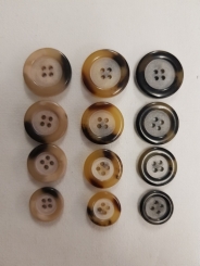 Knopf, meliert ( 3 versch. Farben) 