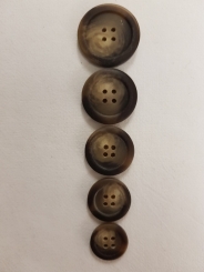 Hornknopf, matt 28mm