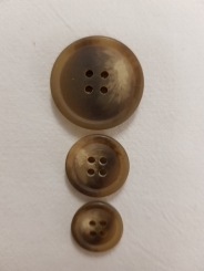 Toller 4Lochknopf, matt 25mm