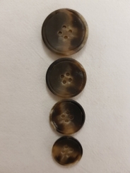 Kunststoffknopf grau-braun-melliert 