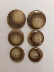 Toller Hornknopf, matt/glänzend 