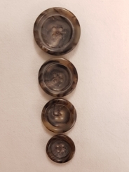 Toller Hornknopf, matt 25mm