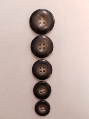 Hornknopf, glänzend - meliert 