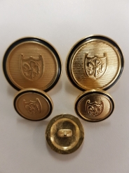 Metallknopf mit Wappenmotiv 22mm glänzend