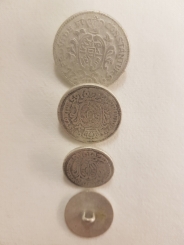 Trachtenknopf in silber 