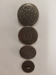 Trachtenknopf in altsilber 