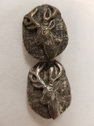 Ein besonderer Trachtenknopf 25mm altsilber