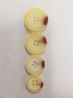 Kunststoffknopf, beige-braun (meliert) 22mm
