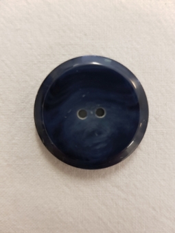 Kunststoffknopf in blau 25mm